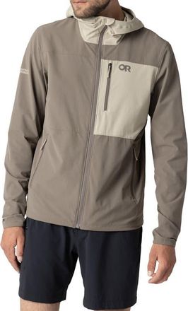 Outdoor Research Ferrosi Hooded Jacket in Gravel/Pro Khaki at Nordstrom, Size Xx-Large