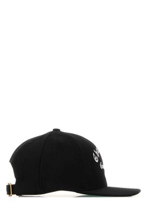 Willy Chavarria Mens Black Canvas Baseball Cap Exterior: Polyester Cappelli Hat