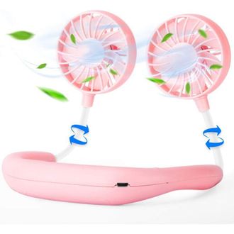 OEM Ventilador De Cuello Usb Port&aacute;til, Giratorio 360 Grados, Manos Libres, Para Refrescarse En Casa, En La Oficina Y Durante Los Viajes. - Crezuo