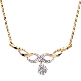 Diamant L'éternel 9ct geelgouden diamanten damesketting