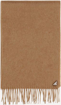 Prada Silk and cashmere Scarf with fringes Male UNI