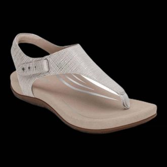 Aetrex Womens Ellie Sandal In Grey