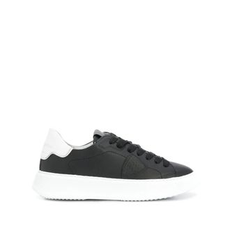 Philippe Model Sneakers, female, Black, Size: 6 US Temple Low-Top Sneaker