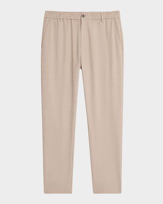 Emporio Armani Men & apos;s Stretch Gabardine Flat-Front Trousers