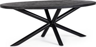 BIZZOTTO Ovaler Massivholz Design Esstisch Hastings 200 x 110 cm