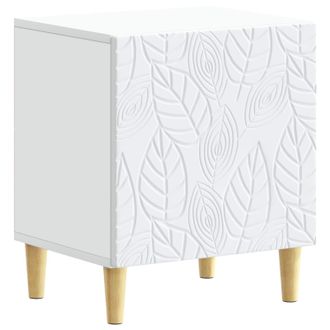 vidaXL Mesita De Noche Blanco 43 X 34,5 X 50 Cm Madera De Ingenier&iacute;a Vidaxl