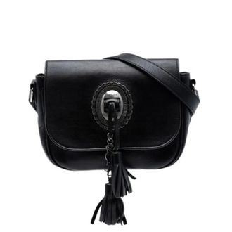 Saint Laurent Pre-owned Cross Body Bags, female, Black, Size: ONE SIZE Pre-owned Fringed Tassel Crossbody Bag
