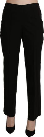 Bencivenga Black High Waist Straight Dress Trouser Womens Pant