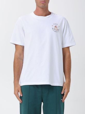 Casablanca T-shirt in cotone organico con scollo a girocollo e stampa logo