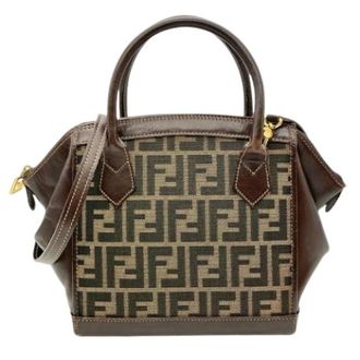 Fendi Pre-owned Handbags, female, Brown, Size: ONE SIZE Pre-owned Zucca Handbag
