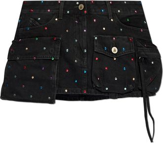 The Attico Fay Mini Rok - Dames - Spijkerrokken - Zwart - W27 - Katoen - Rokken