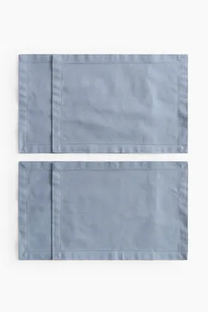 H&M 4-pack cotton place mats - Blue