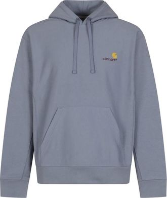 Carhartt Work in Progress Hooded American Script Sweat - Heren - Hoodies - Blauw - M - Hoodies & sweatvesten