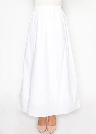 YAL New York Classic Full-Length White Cotton Skirt