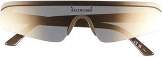 Balenciaga 99mm Shield Sunglasses in Brown Brown Bronze at Nordstrom Rack