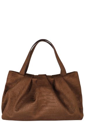 Themoir&egrave; Rocky Road Athena Pleated Faux Suede Handbag