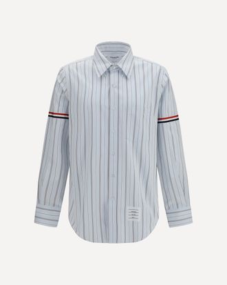 Thom Browne Fine-striped grosgrain poplin Shirt Male 2