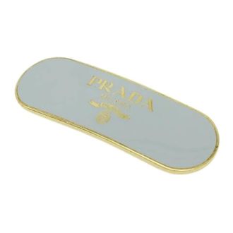 Prada Pre-owned Hair Clip - Dames - Vintage Accessoires - Grijs - ONE Size - Vintage