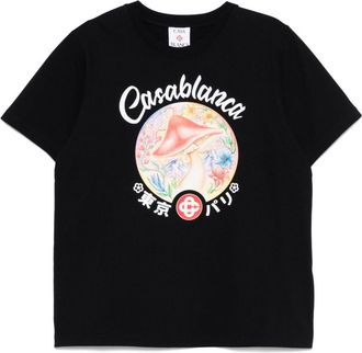 Casablanca Mushroom Emblem T-Shirt - Mens - Organic Cotton