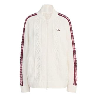 adidas (WMNS) adidas Archive Cutline Knit Track Top Off White KS7804