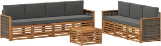 vidaXL Juegos De Sof&aacute;s 8 Uds. Madera De Acacia S&oacute;lida Vidaxl