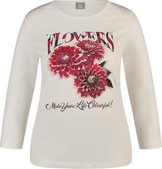 Rabe 3/4-Arm-Shirt mit Print und Glitzersteinen
