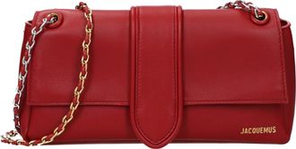 Jacquemus Bambino Schoudertas Dames Leer Rood/Donkerrood
