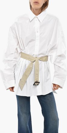 Balenciaga Camicia in Popeline con Cintura Balenciaga