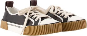 Versace Mens Sneakers - Versace Leather Black Calfskin Shoes