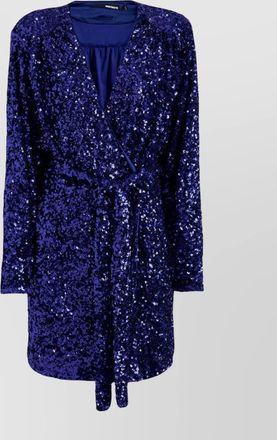 Rotate sequined v-neck mini dress