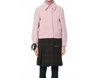 Tara Jarmon Beatrice Coat In Rose