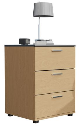 VCM Vcm - Mueble De Noche Mesita De Noche Mesita De Noche Dimensiones Aprox. Al. 59 X An. 46 X T. 42 Cm - Testalo (roble De Miel / Antracita)