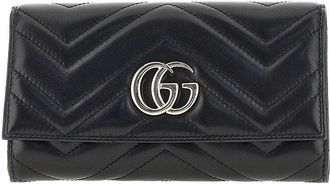 Gucci Leather GG Marmont wallet Woman One Size