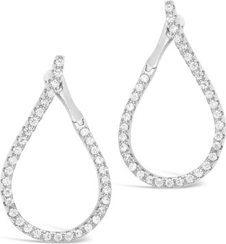 Sterling Forever CZ Studded Drop Earrings