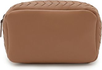 Bottega Veneta Intrecciato Pink Beige Leather Pouch (Pre-Owned)