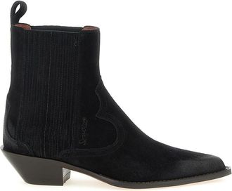 Sonora Black Solid Pointed Toe Boots