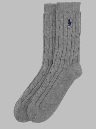 Polo Ralph Lauren Logo-Embroidered Cotton Blend Socks - Gray