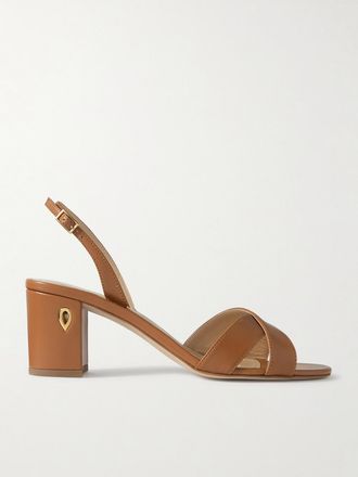 Jennifer Chamandi Sandali Slingback In Pelle Leonardo 65 - Marrone