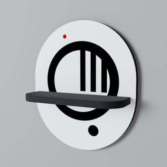 OEM Estante Ovalado Minimal Dots Negro