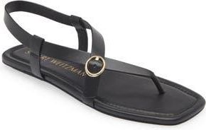 Stuart Weitzman Benni Slingback Flat Sandal in Black at Nordstrom Rack, Size 5.5