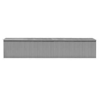 Berkfield Home Garden Shed Grey 257x990x181 cm Galvanised steel | Size: 257 x 990 x 181 cm