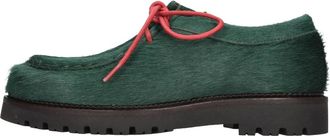 Argilla Platte Schoenen - Dames - Veterschoenen - Groen - 37 EU - Leer - Schoenen