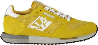 Napapijri Sportieve gele veterschoenen met contrastdetails - Heren - Sneakers - Geel - 45 EU - Schoenen