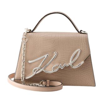 Karl Lagerfeld K/Signature 2.0 Shoulder Bag - female - Karl Lagerfeld - Handbags - Pink - ONE SIZE - Bags