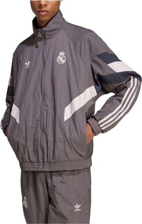 adidas Real Madrid Originals Track Jacket Asia Sizing Charcoal Grey JI9479