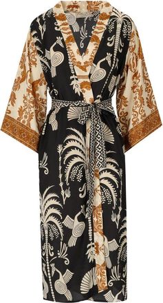 Pahiesa Schwarz und Gold Kimono