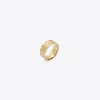 Tory Burch Womens Icon T Monogram Ring, size 7