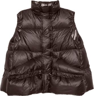 sacai quilted gilet - Bruin