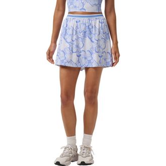 Travis Mathew Moveknit Floral Skort in Cornflower Blue Multi at Nordstrom, Size Xx-Large