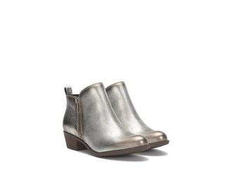 Lucky Brand Basel Womens Zip Boots Silver : 6.5 B - Medium, Leather/Synthetic